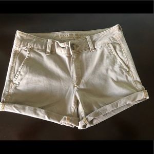 Khaki chino style shorts